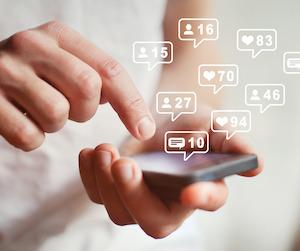 Man messaging on his phone